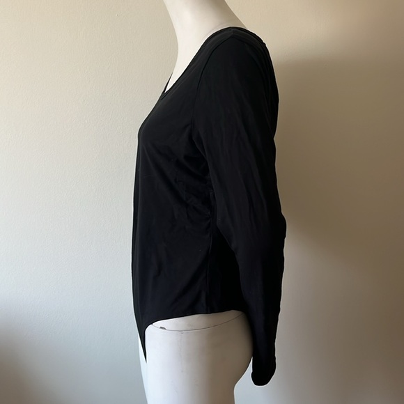 Avec Les Filles Women Solid Keyhole Long Sleeve Bodysuits Black Size M - Picture 7 of 12